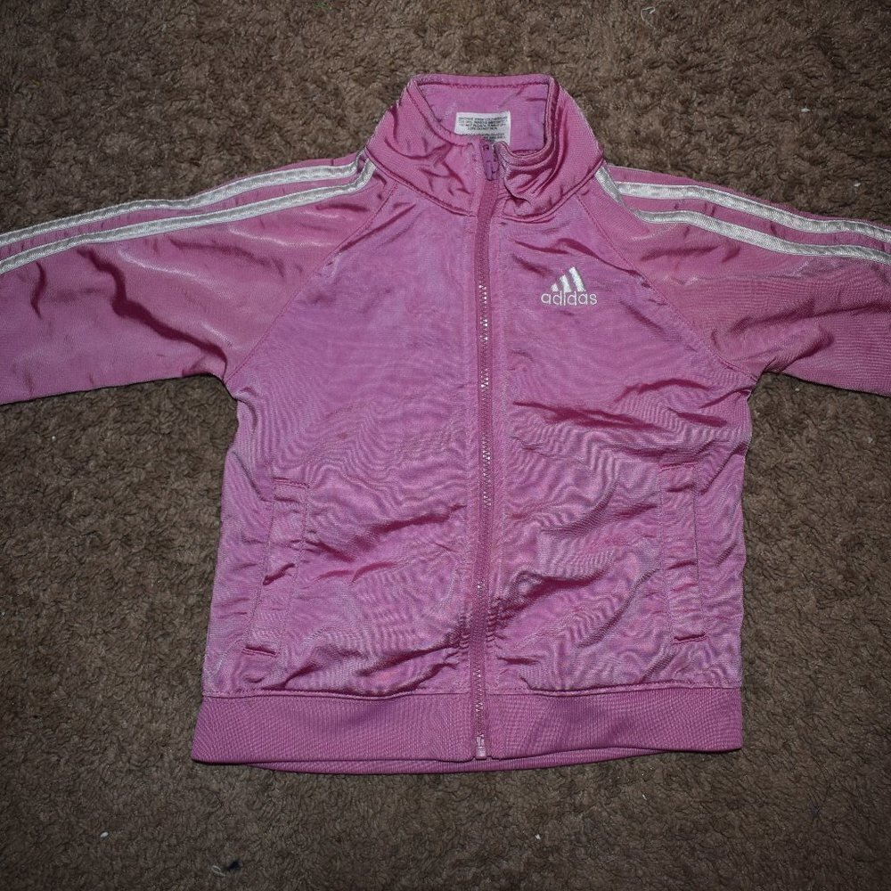 ADIDAS PINK WARM UP ZIPPER JACKET -24 MONTH/2T